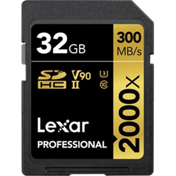 Lexar SDHC Professional UHS-II 2000x 32GB V90