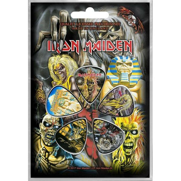 Iron Maiden Plectrum Early Albums Set van 5 Multicolours