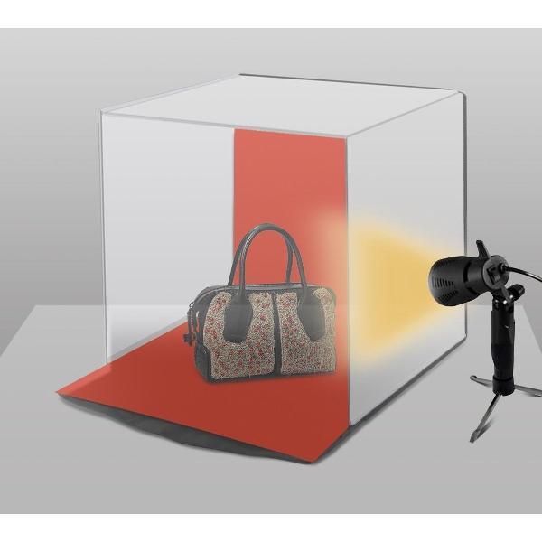 6W 12 SMD 5730 LED-fotografie Draagbare draagbare lichtlamp met fotostudio (warm wit)