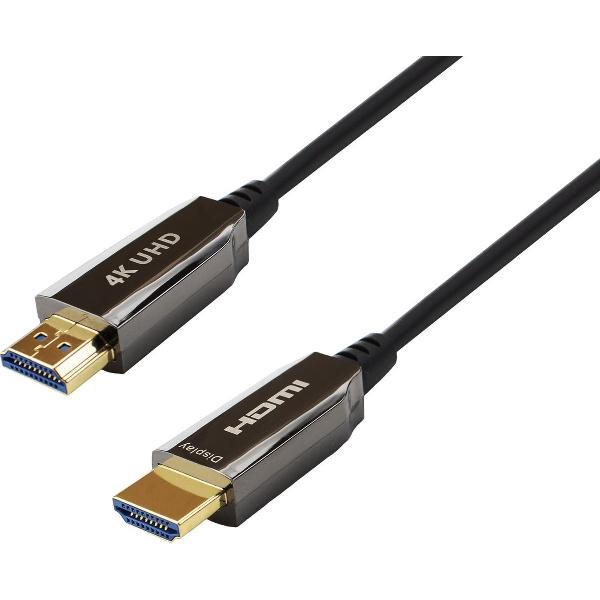 Gecertificeerde Actieve Optische HDMI 2.0b kabel 10 meter - High Speed - 4K@60Hz - 18 Gbps | Qnected®