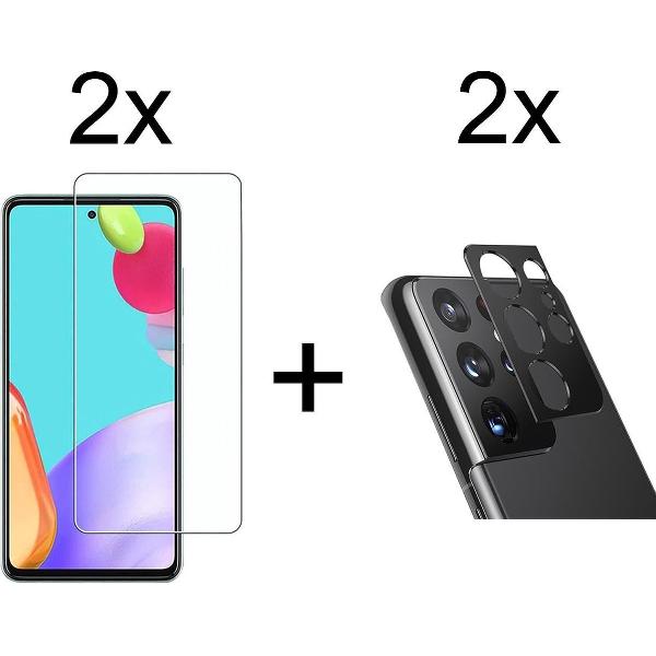 Beschermglas Samsung A52 Screenprotector 2 stuks - Samsung Galaxy A52 Screenprotector - Samsung A52 4G/5G Screen Protector Camera - 2 stuks
