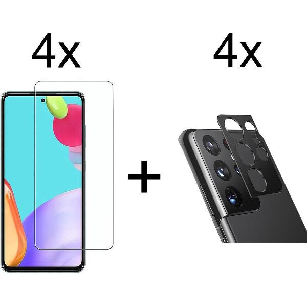Beschermglas Samsung A72 Screenprotector 4 stuks - Samsung Galaxy A72 Screenprotector - Samsung A72 Screen Protector Camera - 4 stuks