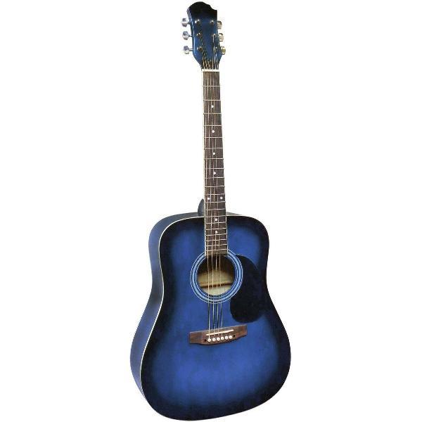 MSA CW185 Blauwe akoestische western/folkgitaar van MSA