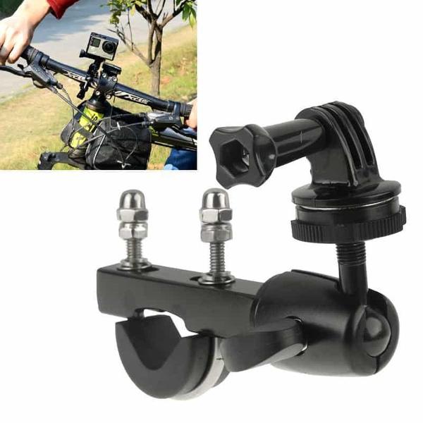 Stuurzadelpen Big Pole Mount Bike Moto Fietsklem met statiefadapter en schroef voor GoPro NIEUWE HERO / HERO6 / 5/5 sessie / 4 sessie / 4/3 + / 3/2/1, Xiaoyi en andere actiecamera's