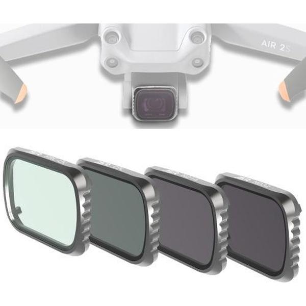JSR KS 4 in 1 UV + CPL + ND16 + ND32 lensfilter voor DJI Air 2S, aluminium frame