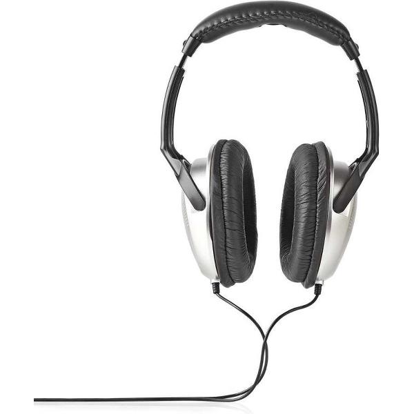 Nedis HPWD1200BK Over-ear Koptelefoon Bedraad 2,70 M Zilver/zwart