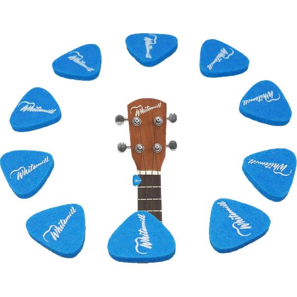 Vilt Plectrums voor Ukelele - Banjolele - Gitaar - Banjo - Snaarinstrument - Muziekinstrument - Accessoires - Ukulele - Picks - 10 stuks - Plectra - Blauw