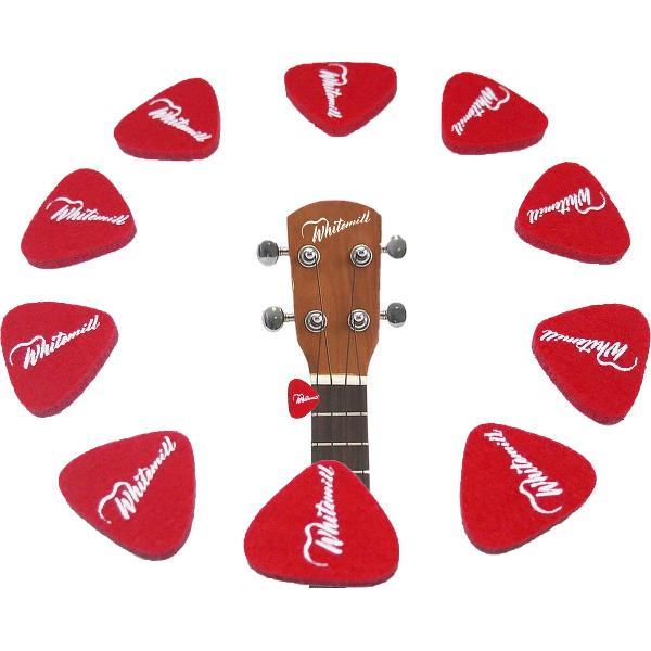 Vilt Plectrums voor Ukelele - Banjolele - Gitaar - Banjo - Snaarinstrument - Muziekinstrument - Accessoires - Ukulele - Picks - 10 stuks - Plectra - ROOD