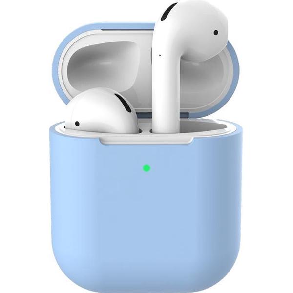 Beschermhoes voor Apple Airpods - Licht Blauw - Siliconen case geschikt voor Apple Airpods 1 & 2
