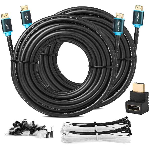 hdmi kabel 10 meter - ZINAPS HDMI-kabel 2,0 Pack 2