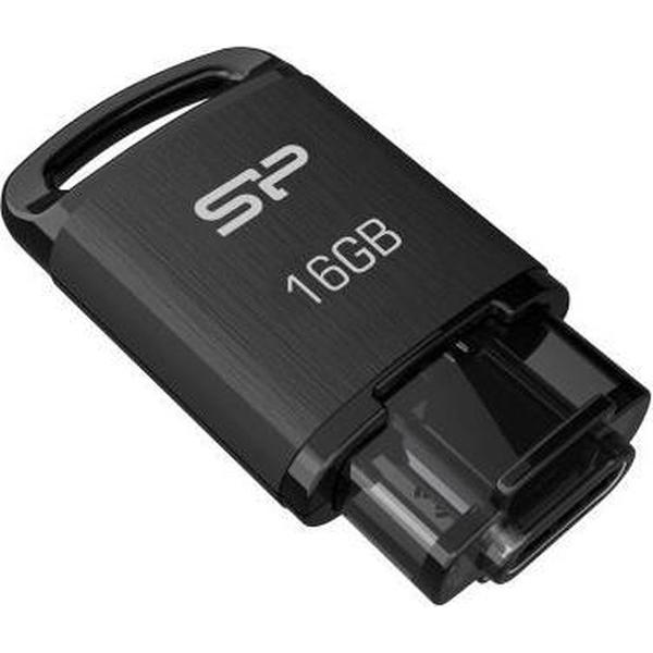 Silicon Power C10-C Mobile USB-C USB stick 16GB - Zwart