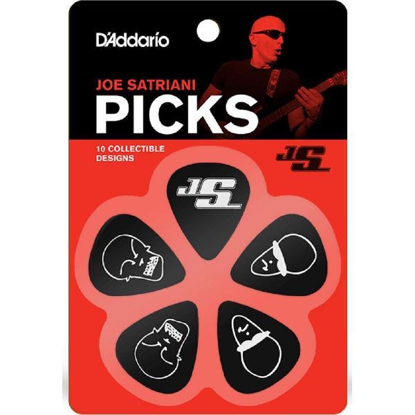 D'Addario Joe Satriani Black Plectrum 10-pack Heavy 1.00 mm