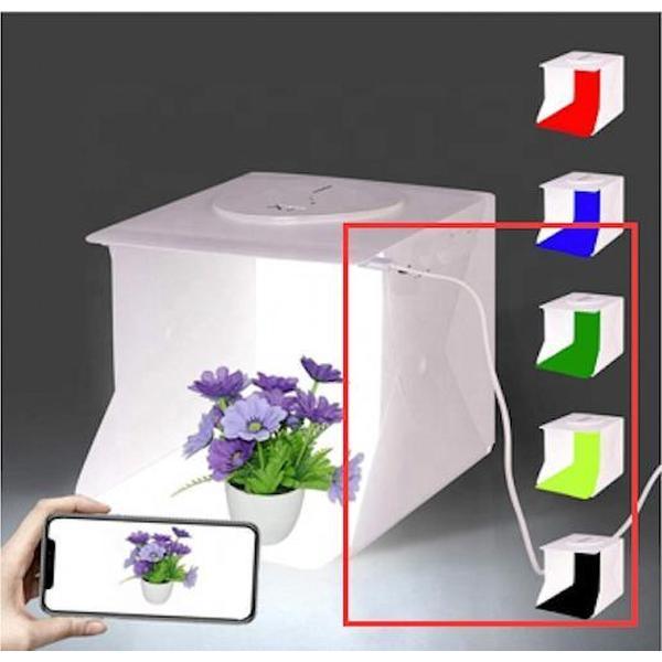 Fotostudio - 40*40cm - Dimbaar led licht - vouwbaar - Ideaal voor fotografie voor webwinkel