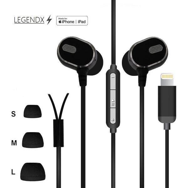 DrPhone LEGENDX A11 - MFI Gecertificeerde In-Ear Oordoppen met Apple Lightning aansluiting