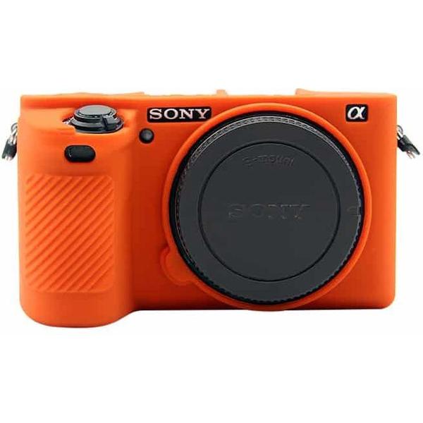 PULUZ zachte siliconen beschermhoes voor Sony ILCE-6500 (oranje)