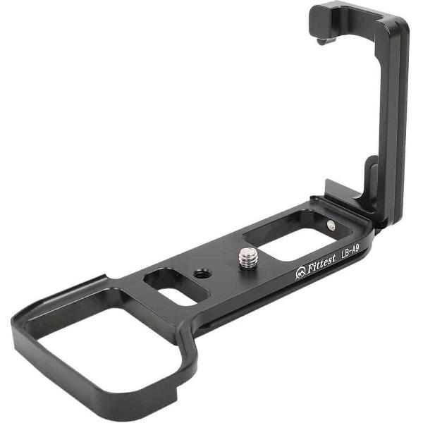 FITTEST LB-A9 Verticaal Schieten Snelsluiting L Plaatbeugel Houder voor Sony ILCE-9 / ILCE-7M3 (Zwart)
