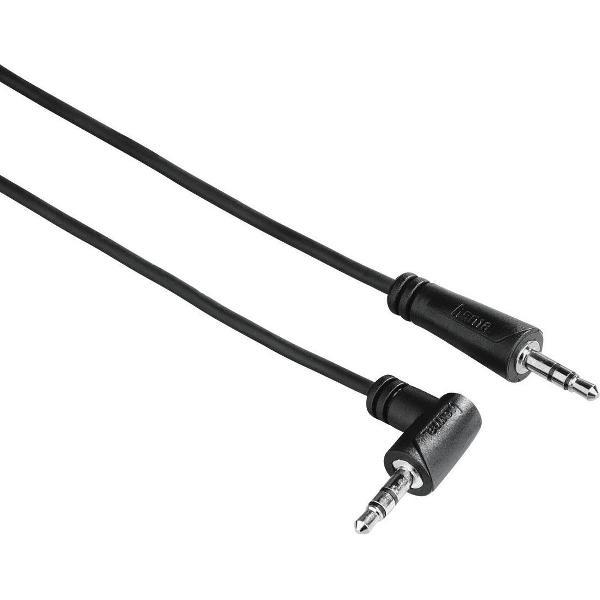 Hama audiokabel 3,5 jack 90° - 3,5 jack stereo 0,5m, 1 ster