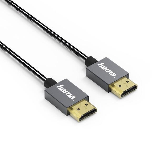 Hama HDMI-Kabel Elite - Audiokabel - High Speed - Ethernet - 75 cm