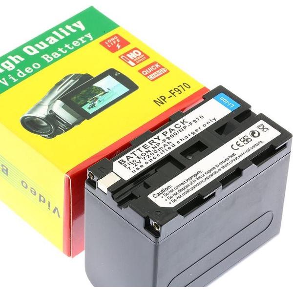 Camera Batterij Accu NP-F970 F960 F950 7200mAh voor Sony
