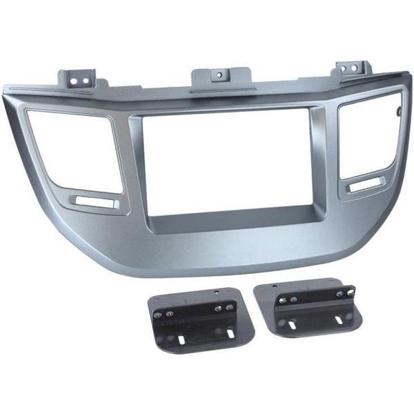 2-DIN paneel Hyundai Tucson 07/2015- zilver