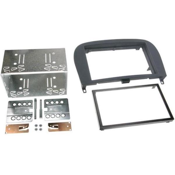 2-DIN paneel Mercedes Benz SL 2001-2011 Rubbertouch zwart