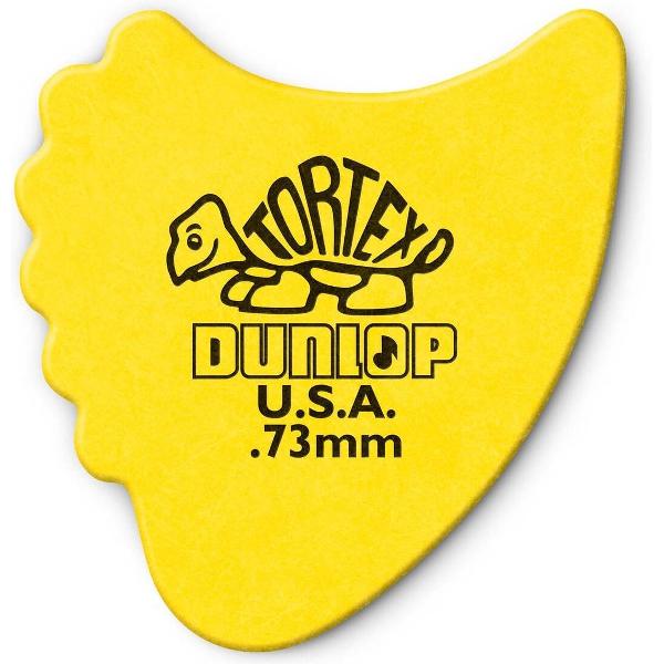 Dunlop Tortex® Fin 0.73mm Geel 6-pack
