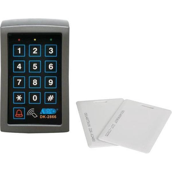 Digitaal codeklavier met kaartlezer - 3 relaisuitgangen - weerbestendig
