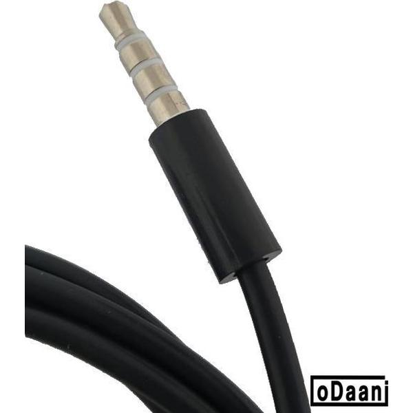 Audio Kabel - 3.5mm - Jack Aux Kabel - Stereo 1 meter zwart - oDaani