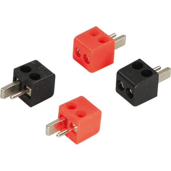 Speaker DIN plugs 2 x red / 2 x black > 2,5mm²