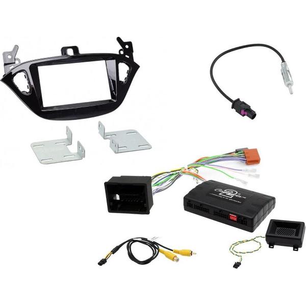 2-DIN KIT Opel Adam 2013- + Menu Setting Piano Zwart
