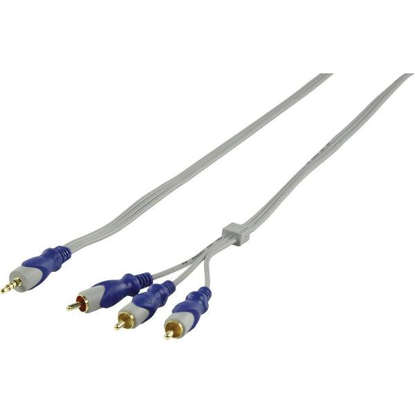HQ, Standard 3.5mm Stero Male 4Pin - 3x RCA Male Kabel 1,5m