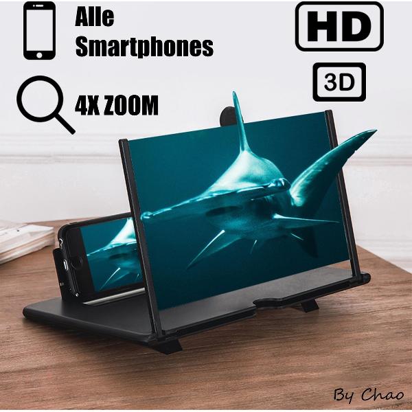 Vergrootglas voor Smartphone - Beeldscherm Vergroter HD - Telefoon Vergrootglas - Schermvergroter - Thuis Bioscoop - Beeldschermvergroter - 3D - Compact Inklapbare Telefoonscherm Universeel