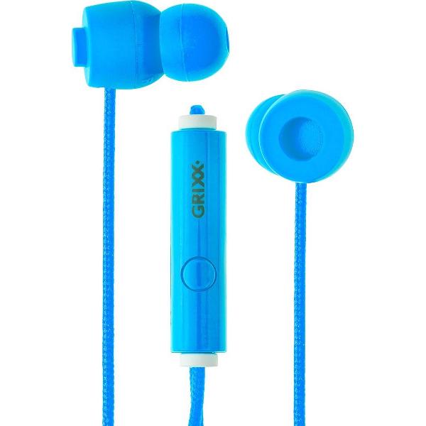 Grixx Optimum In-Ear oordopjes - 10mm Driver - Microfoon - Blauw