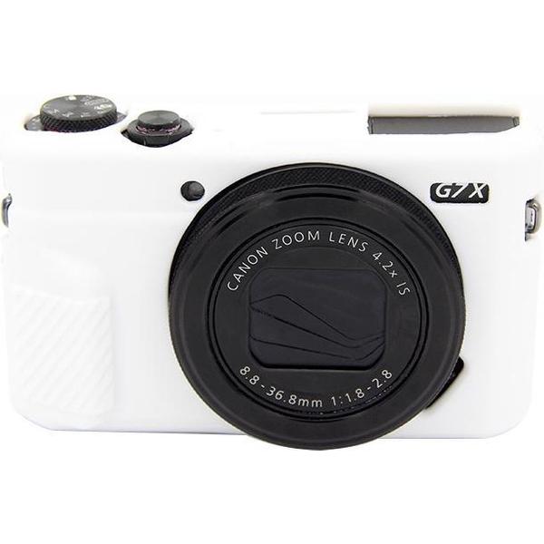 PULUZ zachte siliconen beschermhoes voor Canon EOS G7 X Mark II (wit)