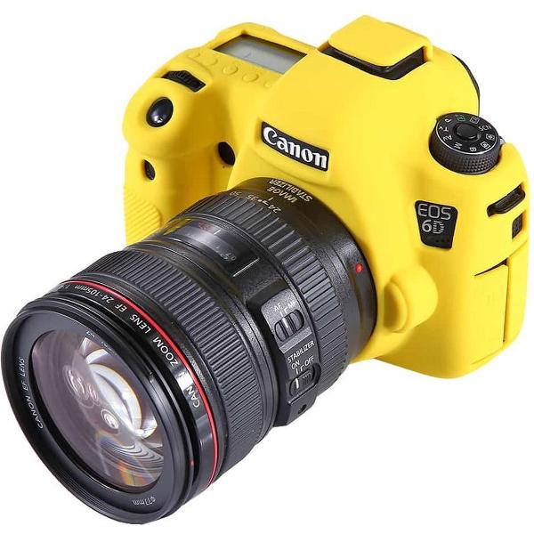 PULUZ zachte siliconen beschermhoes voor Canon EOS 6D (geel)
