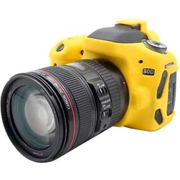 PULUZ Soft Silicone Protective Case for Canon EOS 80D(Yellow)