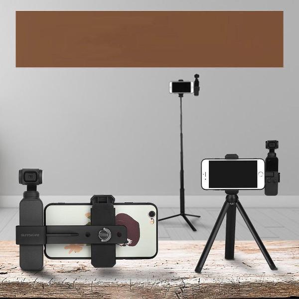 Bevestigingsbeugel voor mobiele telefoon + statief + verlengstang voor DJI OSMO-zak