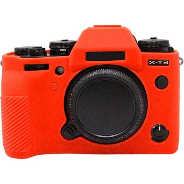 PULUZ zachte siliconen beschermhoes voor FUJIFILM XT3 (rood)