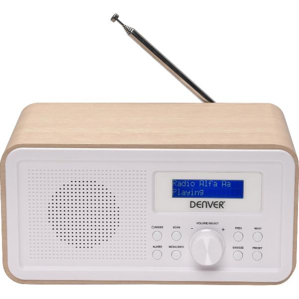 Denver DAB-30- DAB+ & DAB Digitale radio - Hout/wit