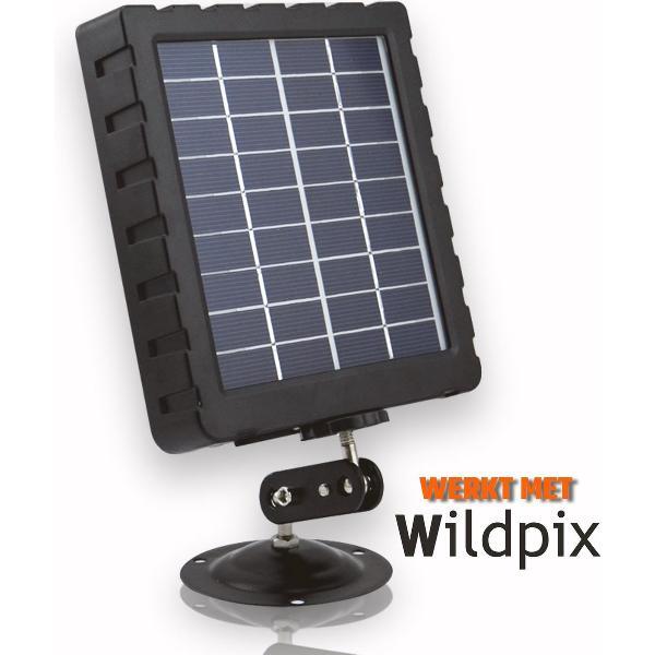 Zonnepaneel voor WILDPIX Wildcamera's inclusief Voeding - X1 - Pro 1.0 - Pro 1.3G - Wildlife Camera