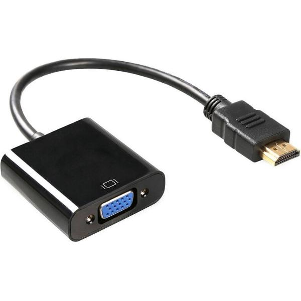 WiseGoods VGA Female naar HDMI Male met Audio Set - USB Voedingskabel - Omvormer - Converter - Universeel - 1080P Full HD - Zwart