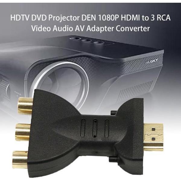 Hdmi Naar 3 Rgb Rca Video Audio Adapter Av Component Converter