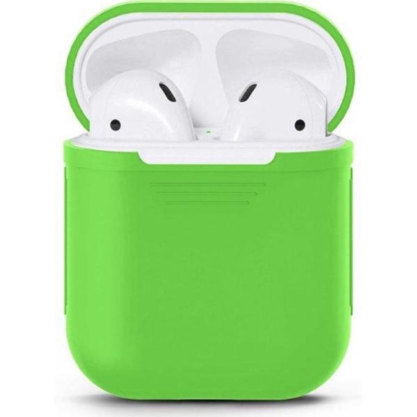 Airpods Silicone Case Cover Hoesje geschikt voor Apple Airpods - Groen