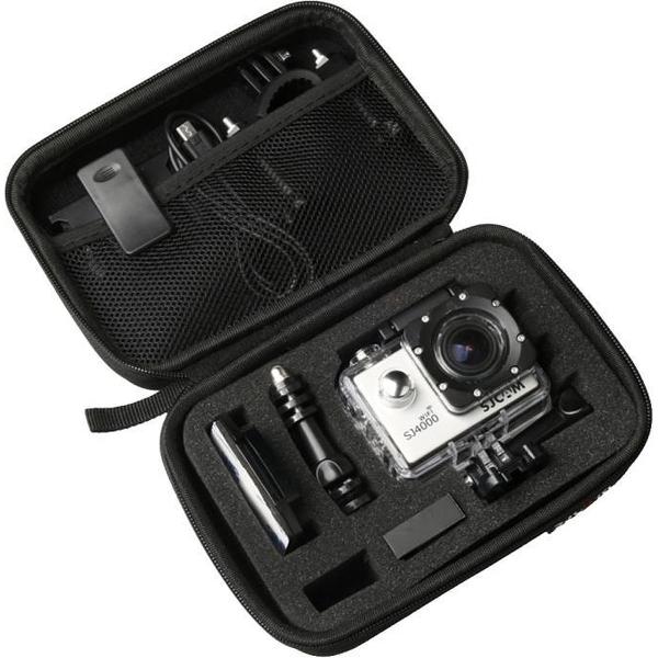 Duurzame Schokbestendige Camera Tas Opbergkoffer voor SJCAM SJ4000 / SJ5000 / SJ6000 / SJ7000 / SJ8000 / SJ9000 Sport Actie Camera & Selfie Stick plus andere Accessoires Afmetingen: 16 x 12 x 6 cm