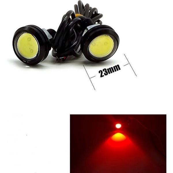 23MM LED - Eagle Eye - Rood - Waterproof