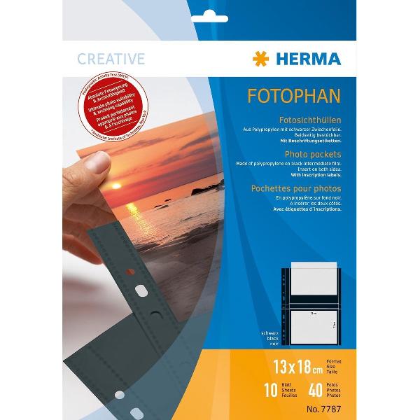 Herma fotophan 13x18 zwart 10 vel 7787