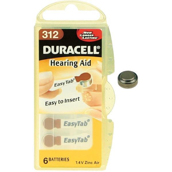 Duracell 312 Gehoorapparaat Batterij 1.4V (6 pack)