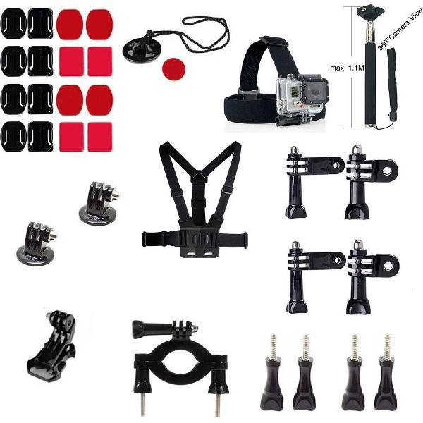 PRO SERIES 32 in 1 Outdoor GoPro Accessories Kit voor GoPro / DJI OSMO / INSTA360 & Sports Action Cameras