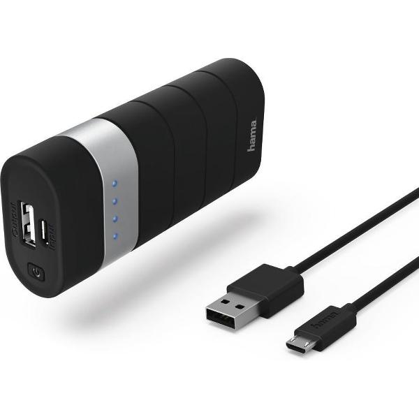 Hama Powerbank Joy, 5200 mAh, zwart