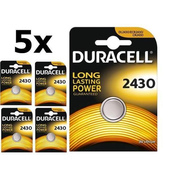 5 Stuks Duracell CR2430 3v lithium knoopcelbatterij